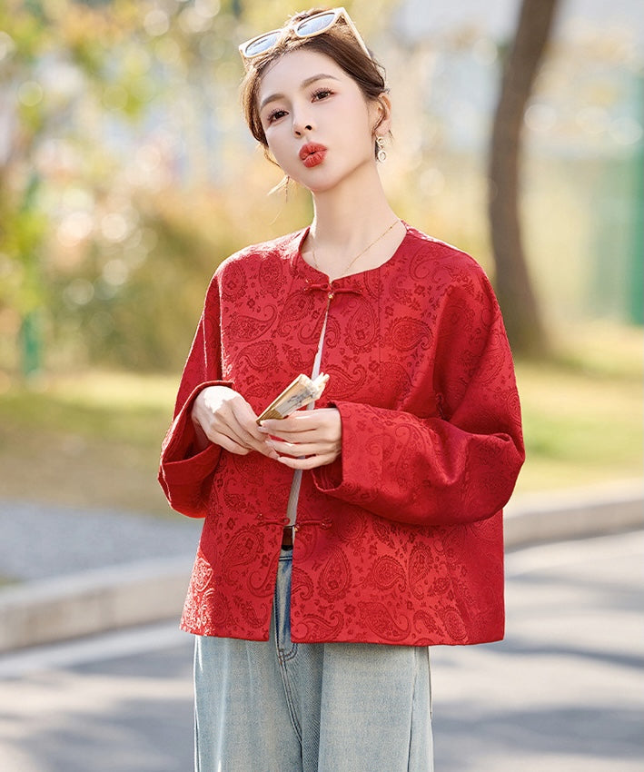 Scarlet Radiance Cheongsam Jacket