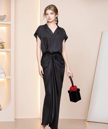 Lady Noir Drape Cheongsam