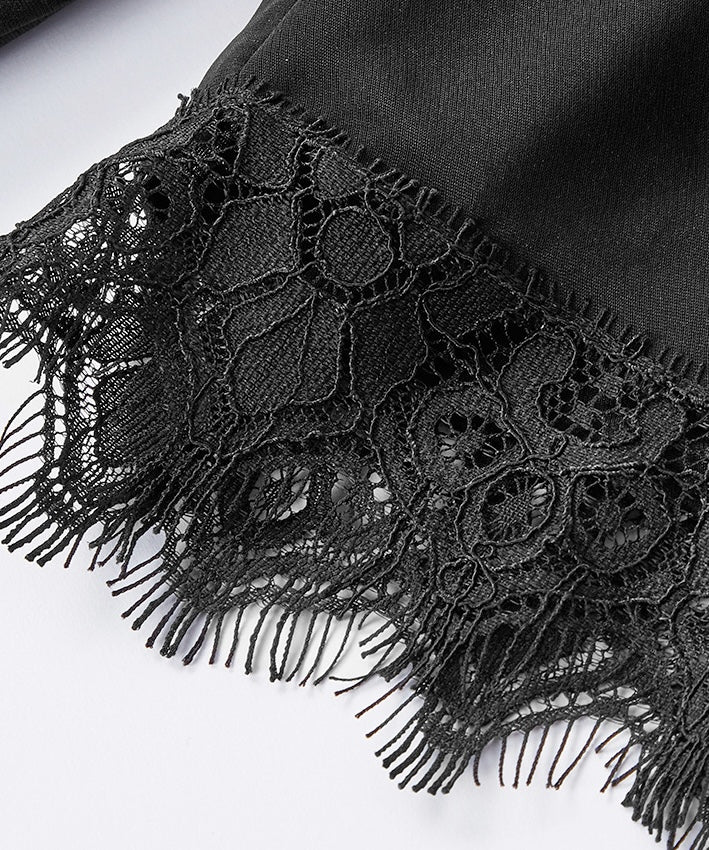 Robe en mélange de soie Noir Veil