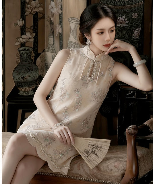 Aurielle Pearl Bloom Cheongsam