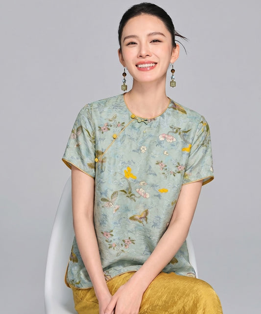Songbird Meadow Modern Oriental Top