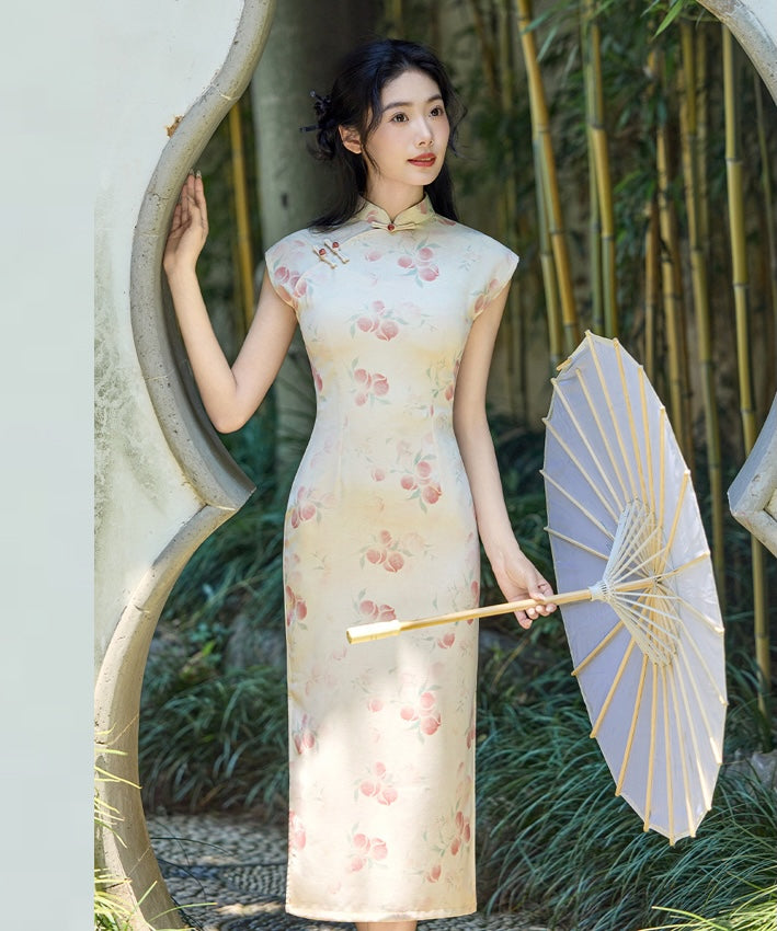 Peach Porcelain Cheongsam