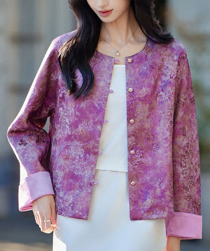 Veste qipao en brocart équestre