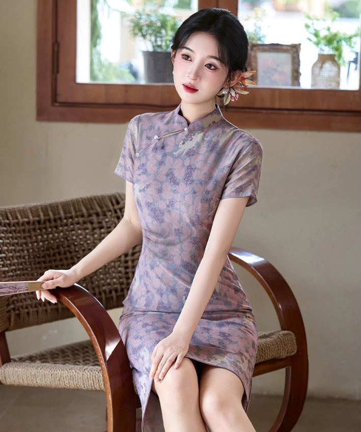 Midnight Peony Cheongsam