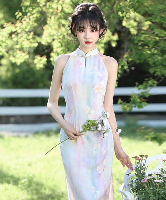 Pastel Daydream Halter Cheongsam