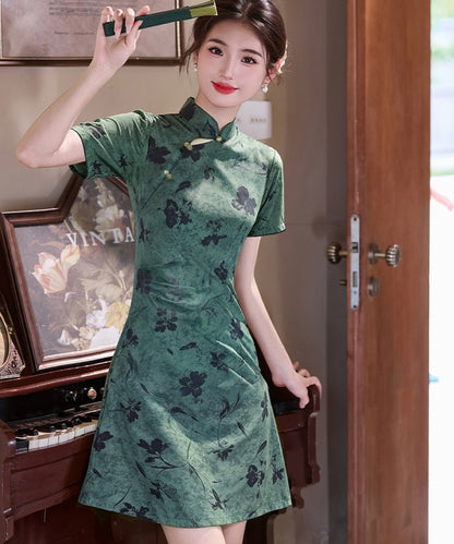 Maple Botanical Mini Cheongsam