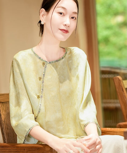Golden Dew Cheongsam Top