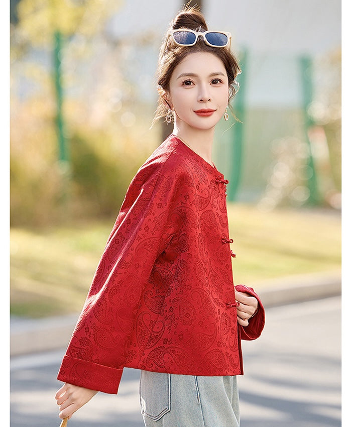 Scarlet Radiance Cheongsam Jacket