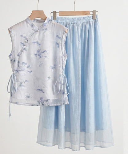 Elysian Bloom Top & Skirt Set