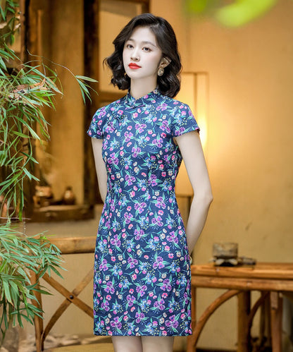 Nara's Floral Print Cheongsam