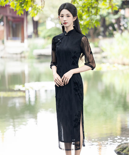 Black Autumn Cheongsam