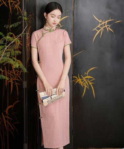 Cerise Pink Maxi Cheongsam
