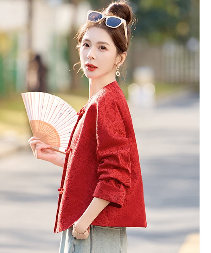 Scarlet Radiance Cheongsam Jacket