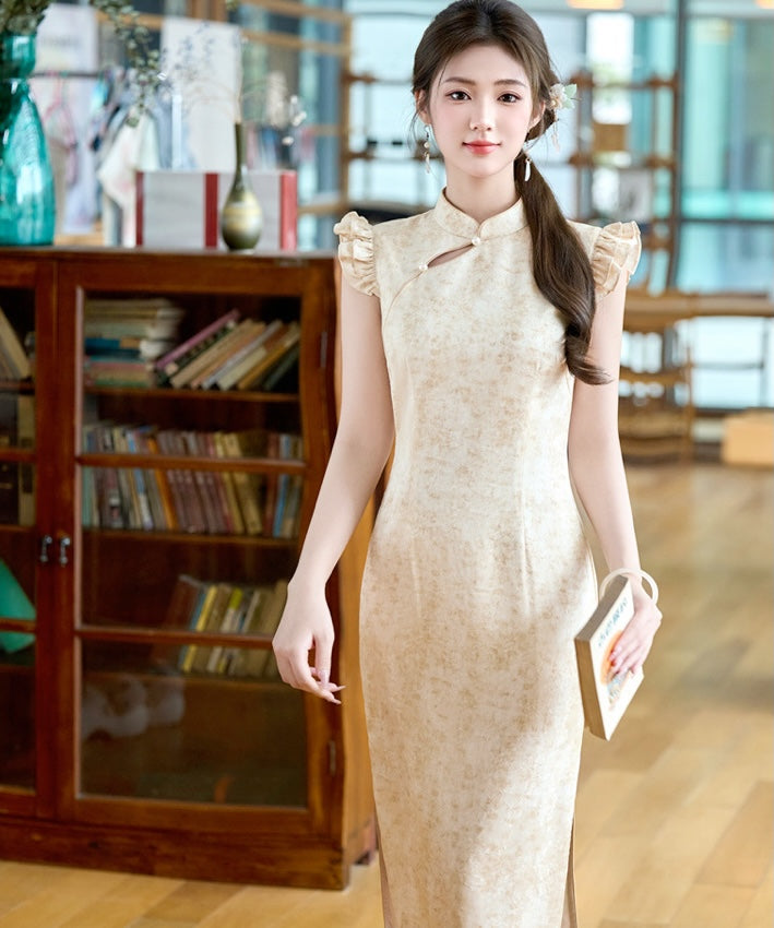 Serenelle Ruffle Sleeves Cheongsam