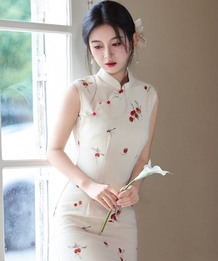Cheongsam Peonia di Mezzanotte