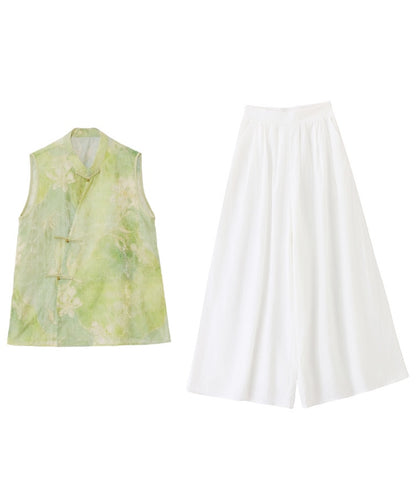 Sylva Green Cheongsam Set