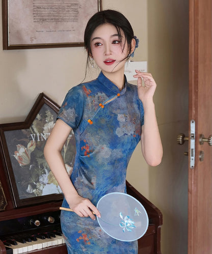 Midnight Peony Cheongsam