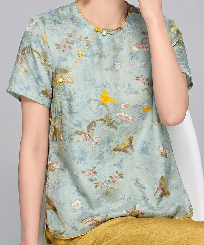 Songbird Meadow Modern Oriental Top