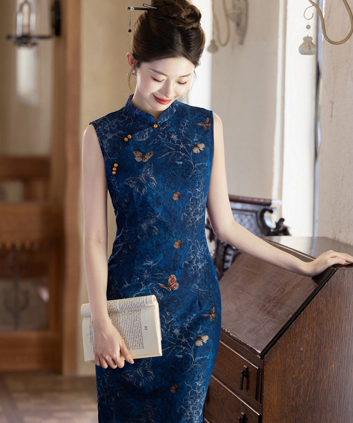 Sapphire Butterfly Cheongsam