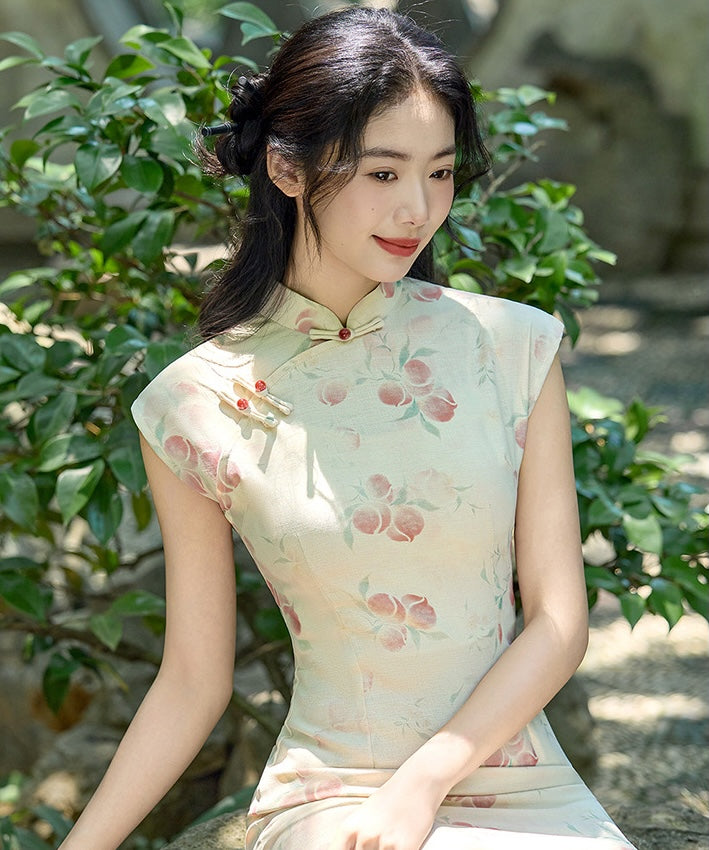 Peach Porcelain Cheongsam