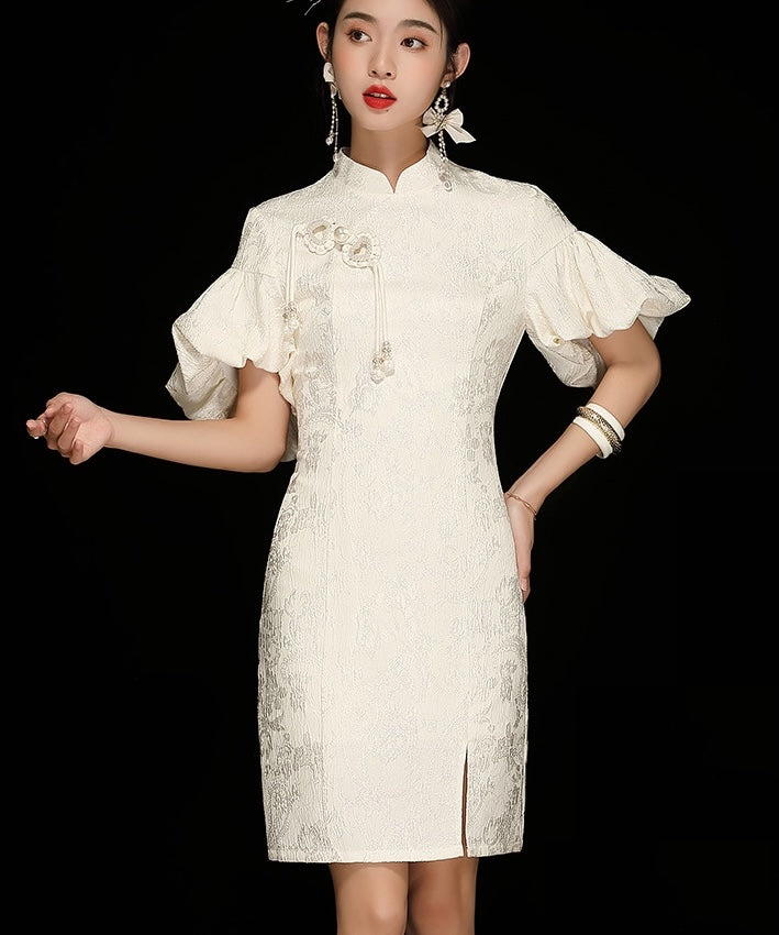 Manli's Party White Cheongsam