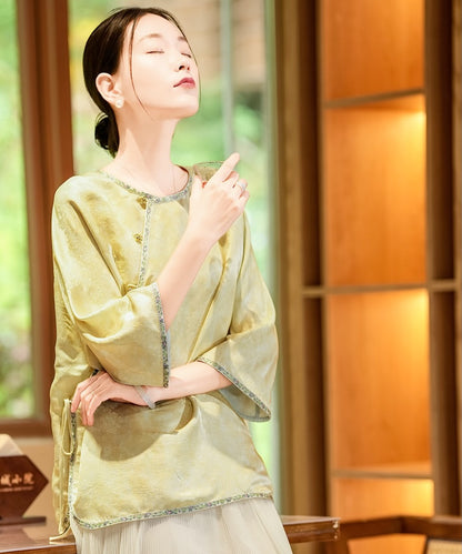 Golden Dew Cheongsam Top