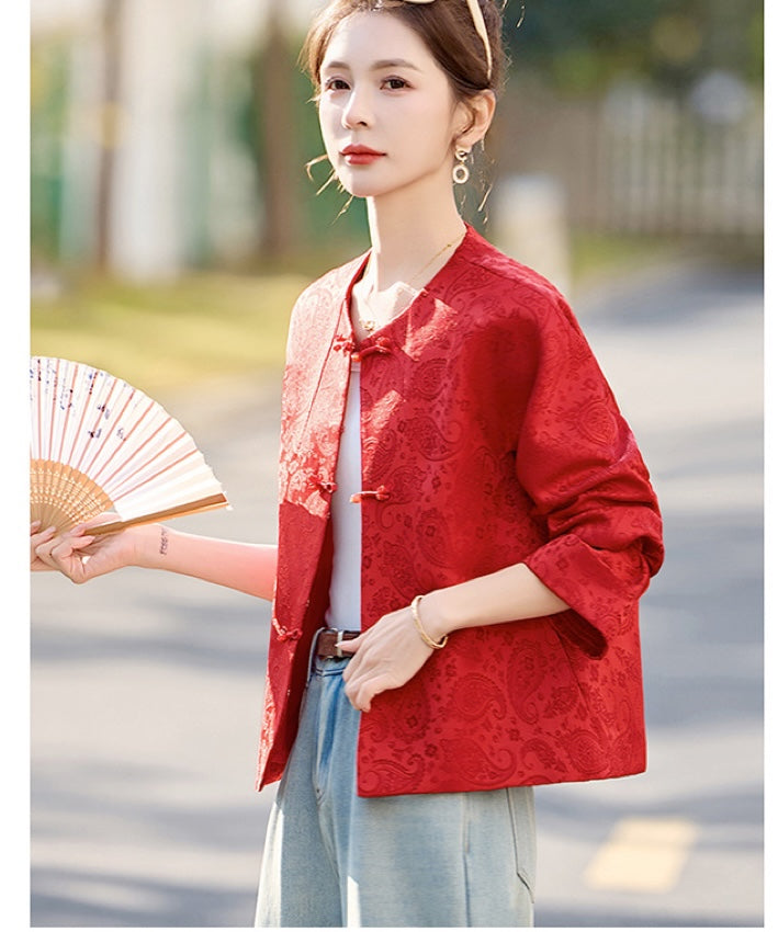 Scarlet Radiance Cheongsam Jacket