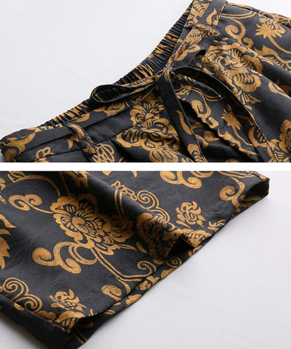 Imperial Midnight Brocade Cheongsam Set