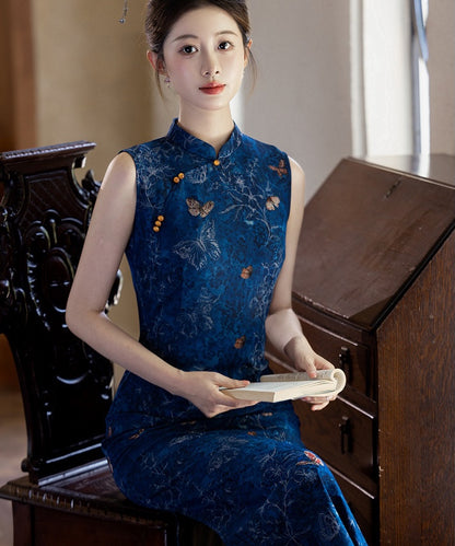 Sapphire Butterfly Cheongsam