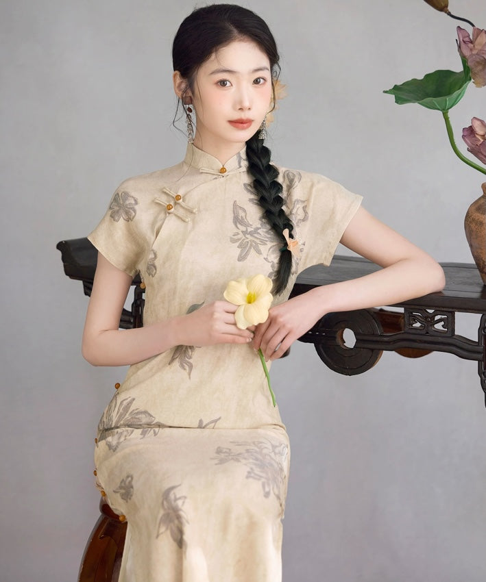Sand Bloom Cheongsam