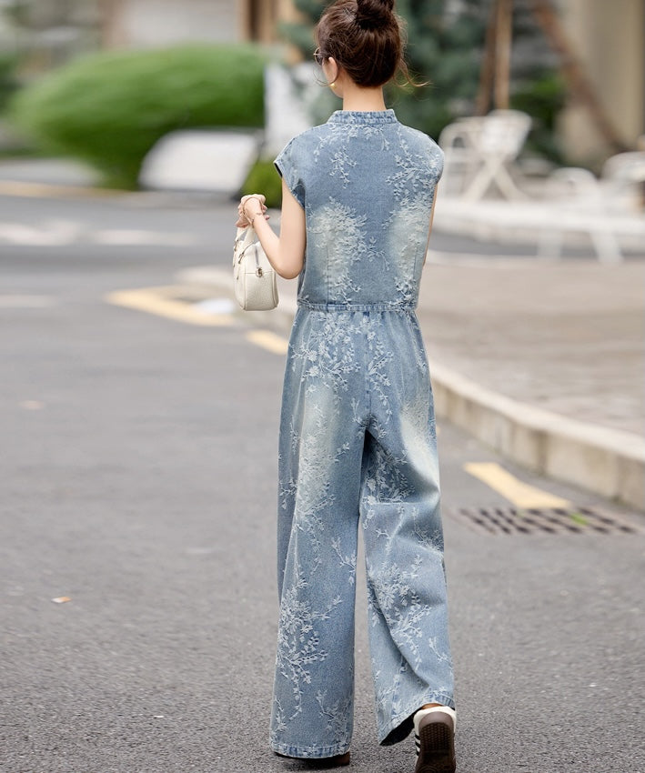 Aerin Denim Cheongsam Set