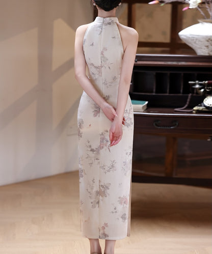 Moonlit Peony Halter Cheongsam