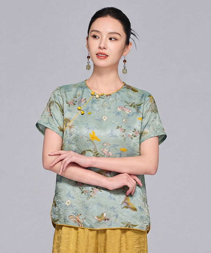 Songbird Meadow Modern Oriental Top
