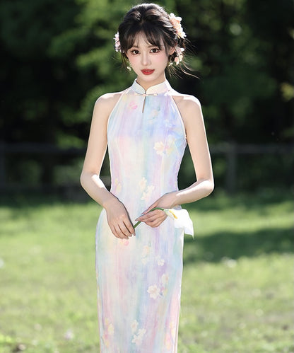 Pastel Daydream Halter Cheongsam