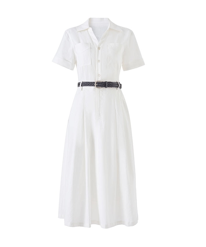 Ivory Ease Shirt Dress