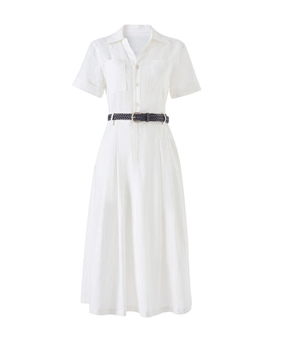 Ivory Ease Shirt Dress