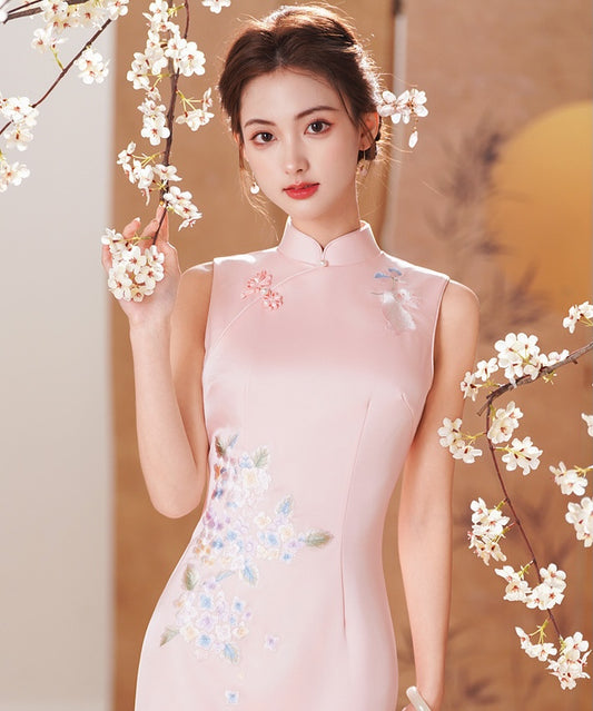 Pink Pearl Blossom Cheongsam