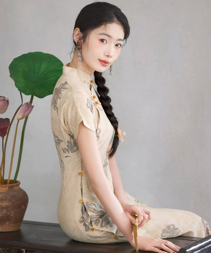 Sand Bloom Cheongsam