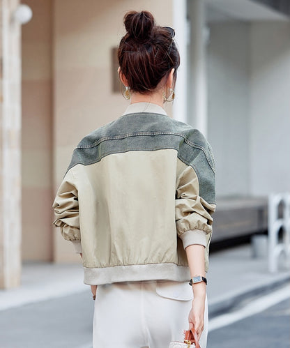 Denim Contrast Cheongsam Jacket