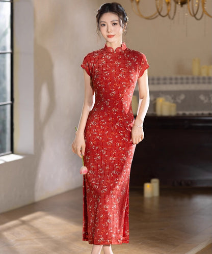 Vermilion Sprig Cheongsam