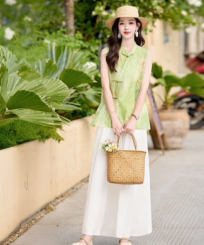 Sylva Green Cheongsam Set