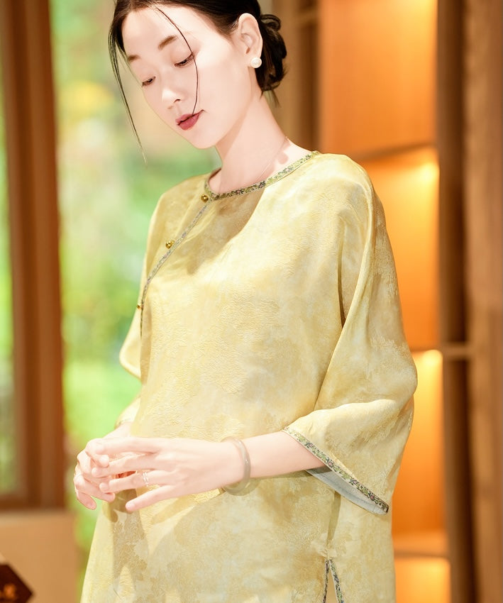 Golden Dew Cheongsam Top