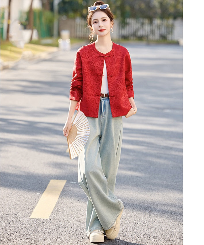 Scarlet Radiance Cheongsam Jacket