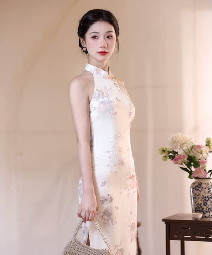 Moonlit Peony Halter Cheongsam