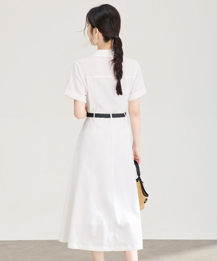 Ivory Ease Shirt Dress