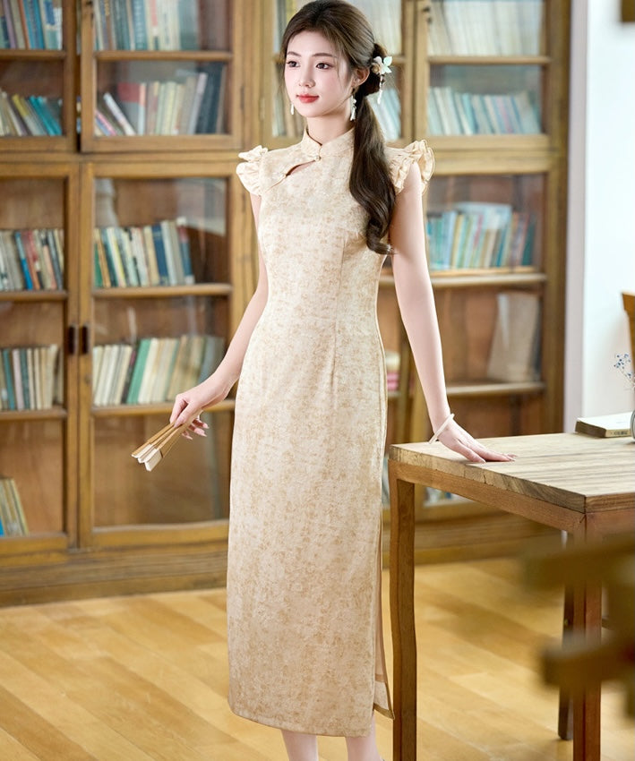 Serenelle Ruffle Sleeves Cheongsam