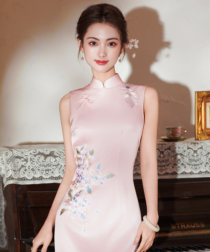 Pink Pearl Blossom Cheongsam
