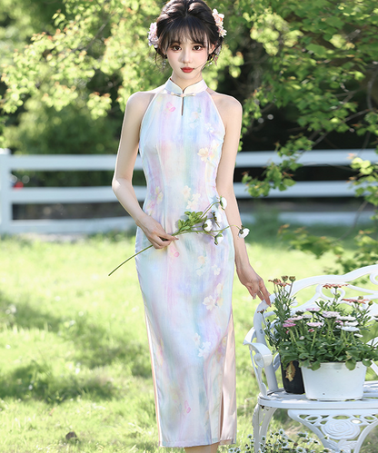 Pastel Daydream Halter Cheongsam