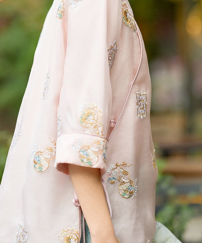 Blush Oriental-Inspired Cheongsam Top