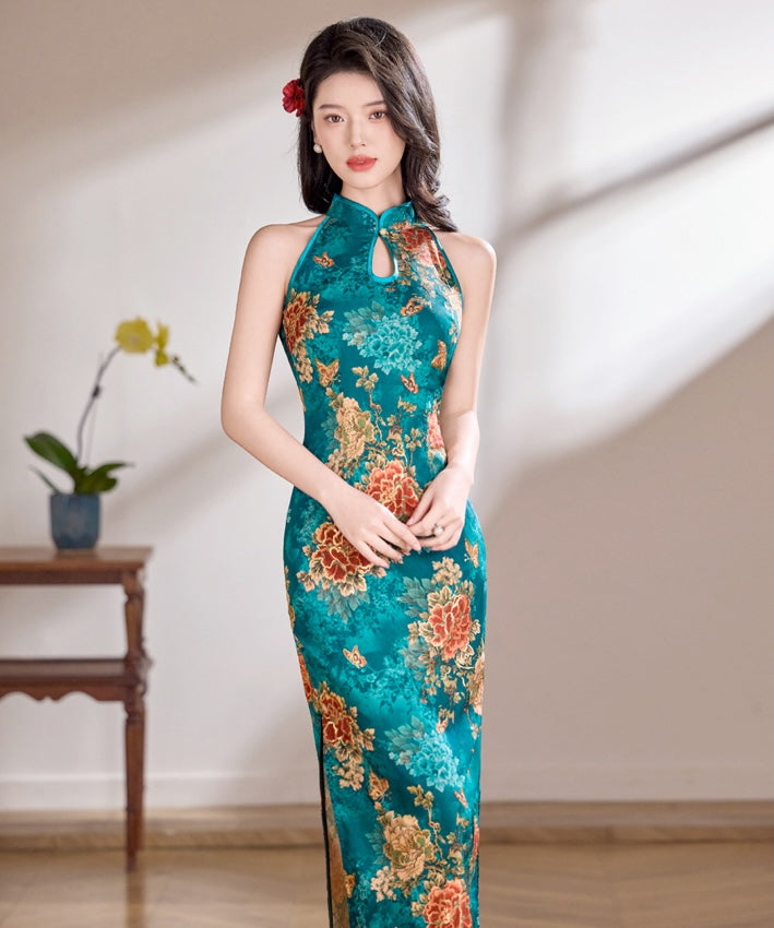 Emerald Peony Cheongsam